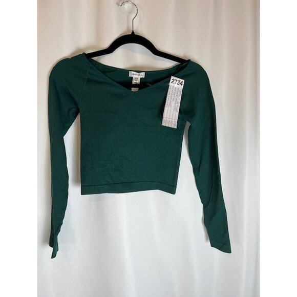 Urban Social Off The Shoulder Long Sleeve Top Snow Pine Size XS Boho - Picture 8 of 9